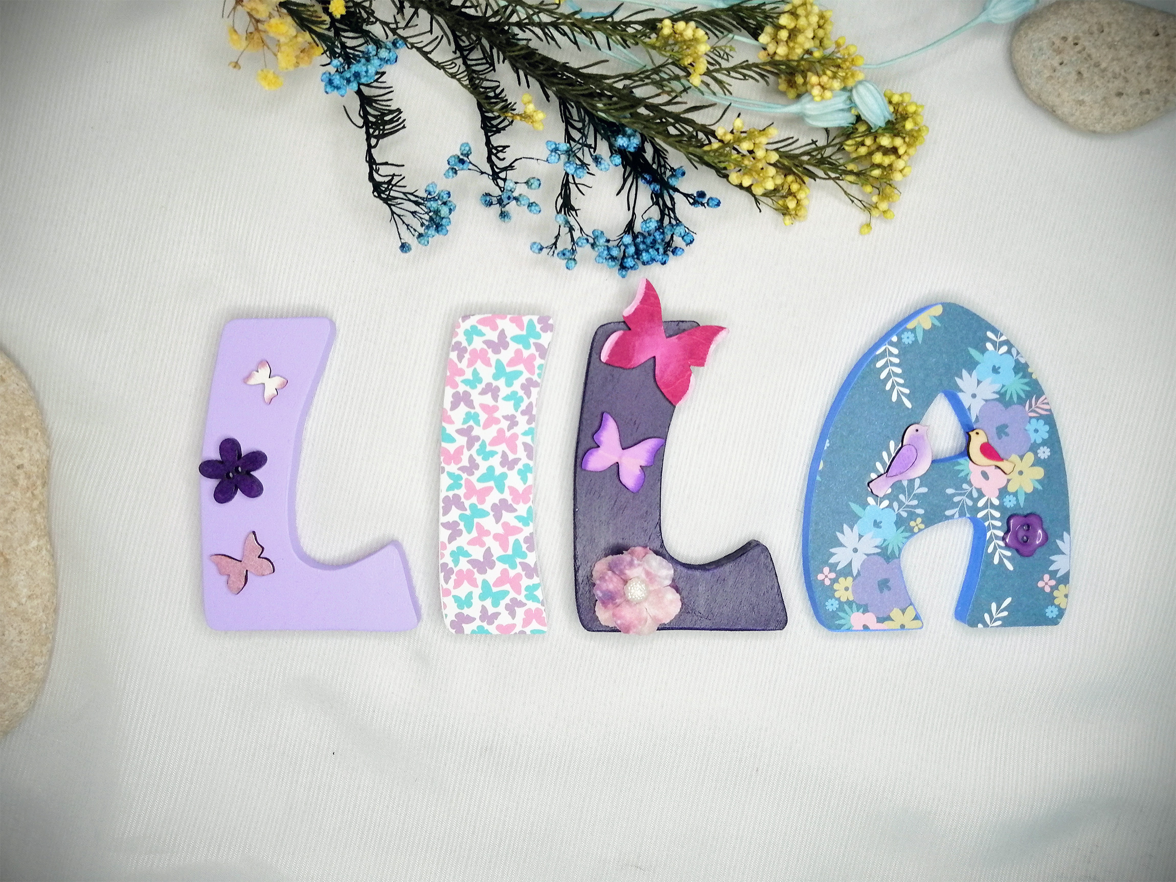 Lettre en bois - Printemps