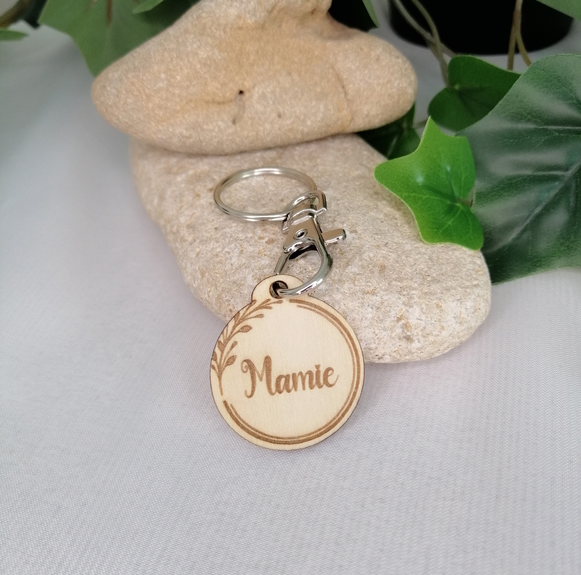 Porte clé personnalisé en bois