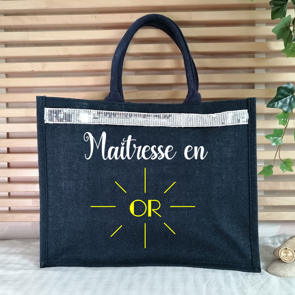 Sac en jute pour une personne en or