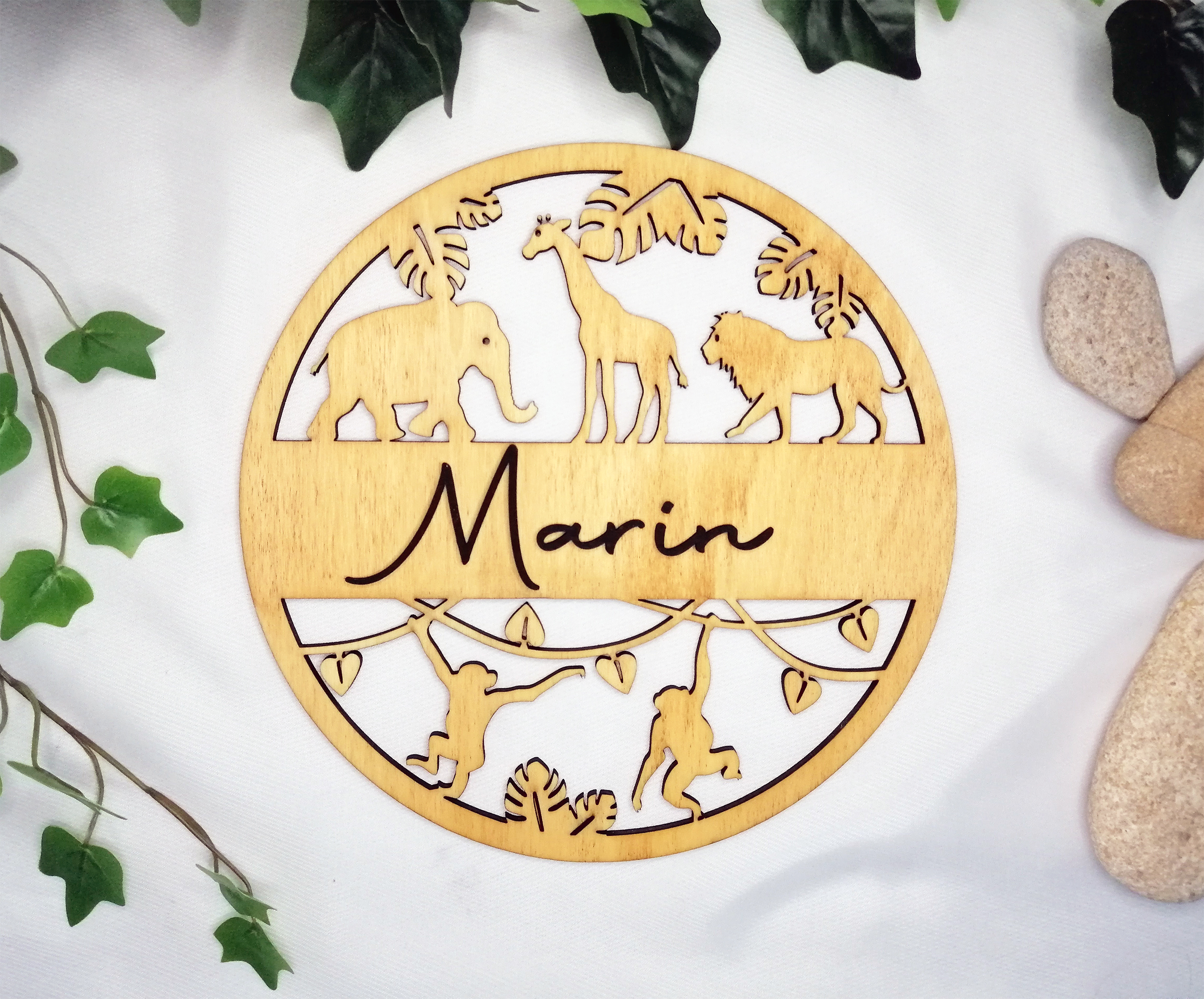 Couronne en bois - Safari Jungle Tropicale