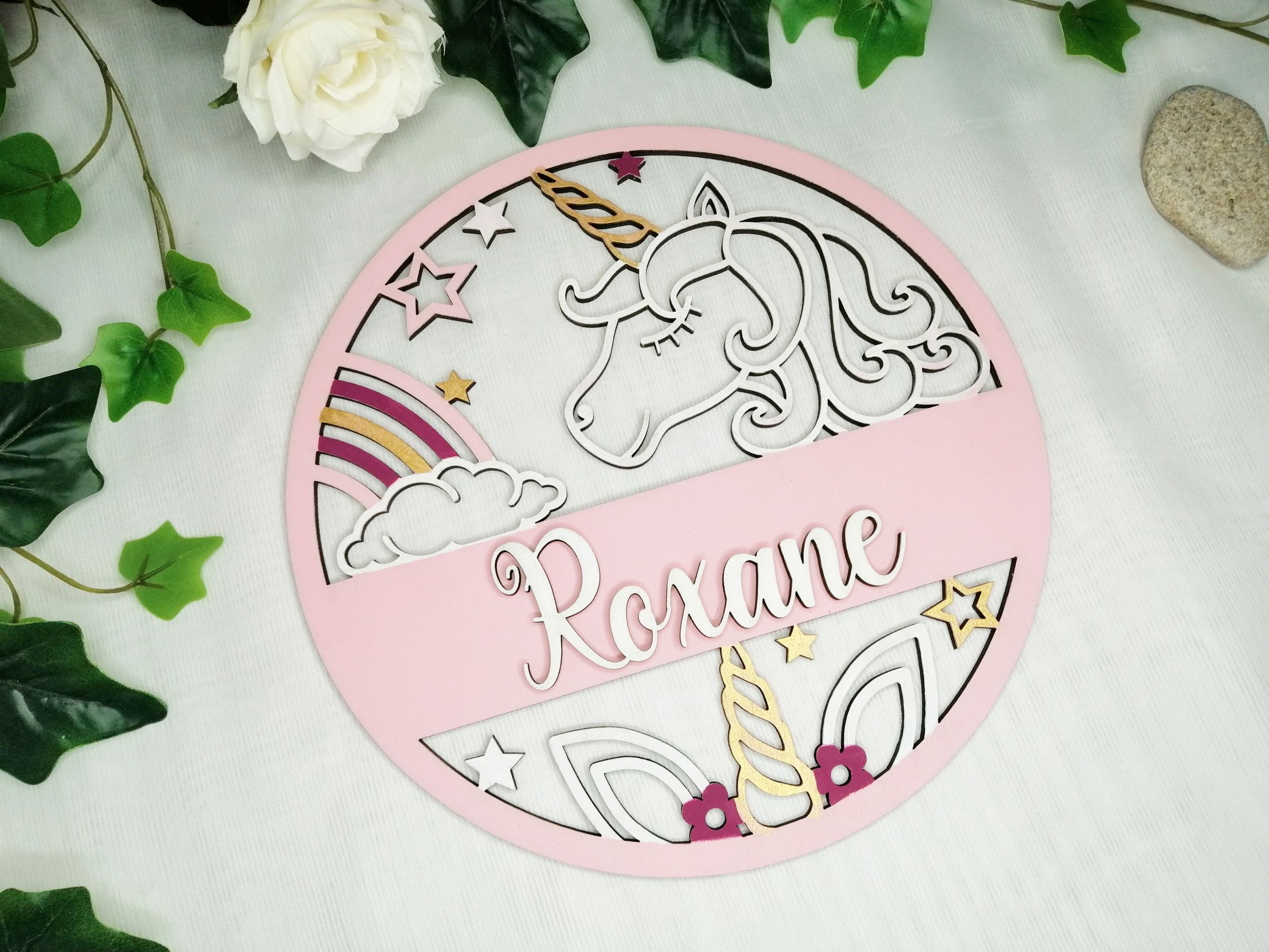 Couronne en bois - Licorne